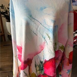 Floral Watercolor Print Top